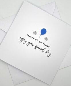BTH008 happy 8th birthday card above