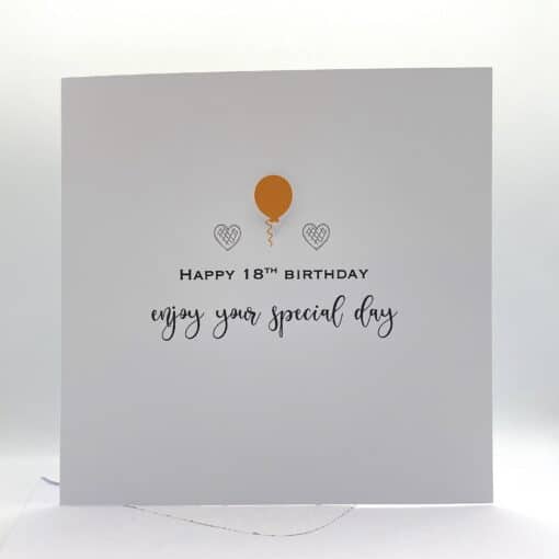 BTH013 happy 18th birthday card front