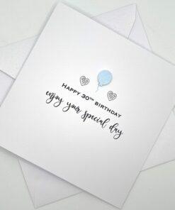 BTH015 happy 30th birthday card above