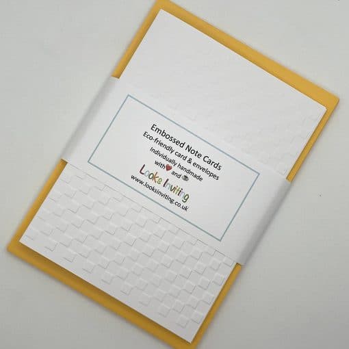 EMB113 Checkered embossed cards wrapped