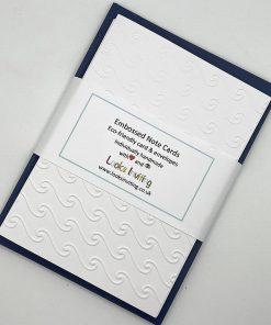 EMB122 Sea waves embossed cards wrapped