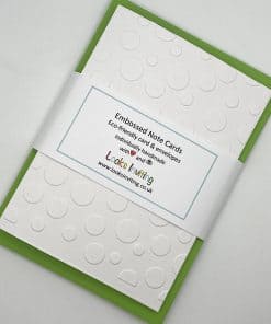 EMB129 Bubbles embossed cards wrapped