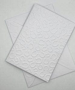 EMB167 Horeshoes embossed cards above