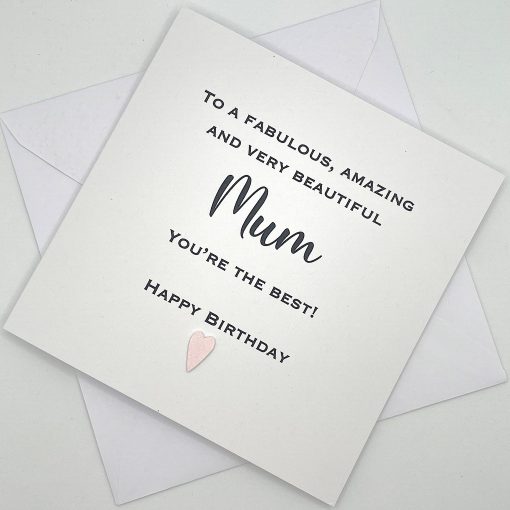 SS005 Beautiful mum youre the best birthday card above