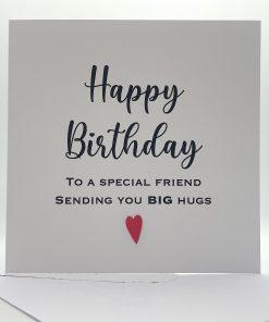 SS060 Friend sending you big hugs birthday card front