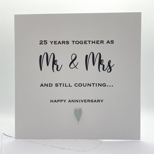 SS091 25 years still counting wedding anniversary card front