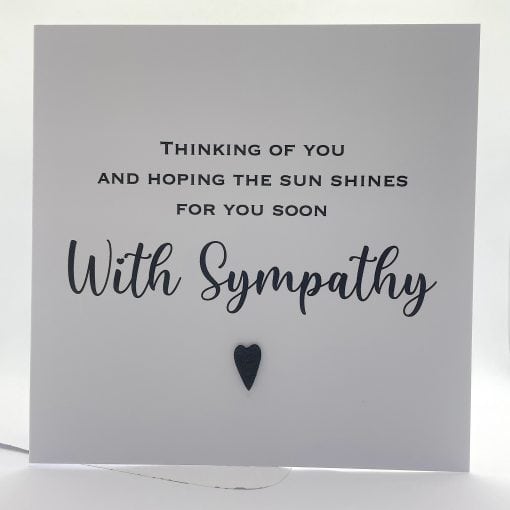 SSC121 Sympathy Card hoping the sun shines for you front