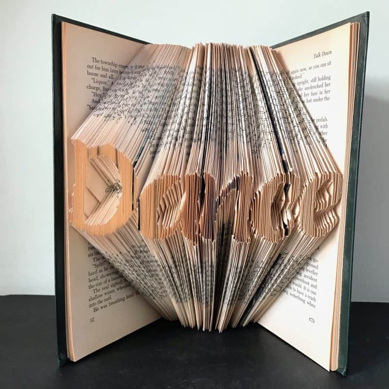 Dance Book Folding Pattern. DIY gift to make your own folded book art ...