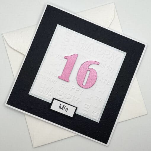 Age 16 birthday card above scaled