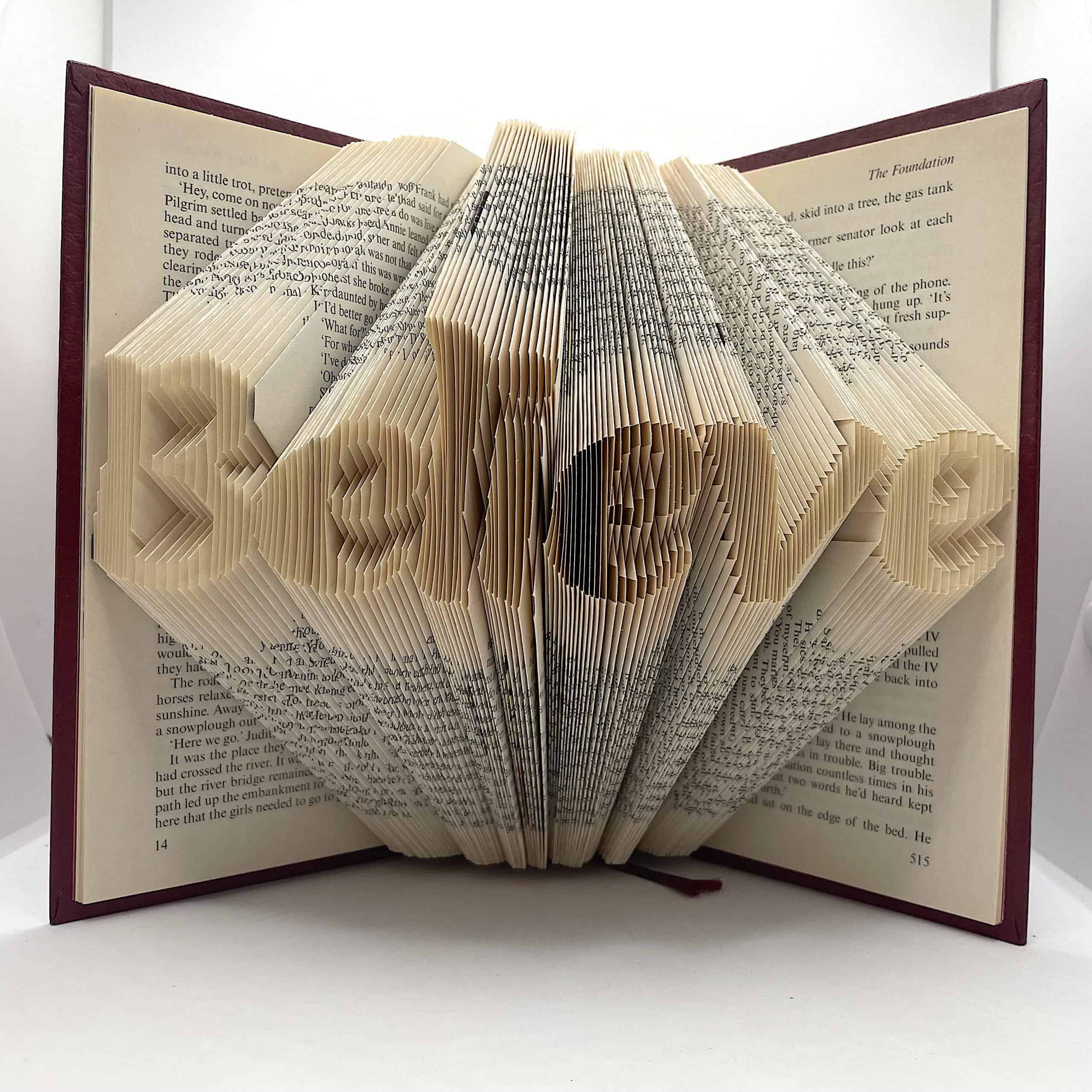 Believe Book Folding Pattern. DIY gift to make your own folded book art