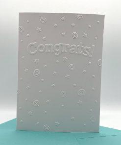 EMB056 Congrats embossed cards front