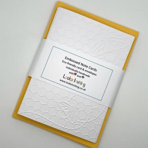 EMB079 Honey bees embossed cards wrapped scaled