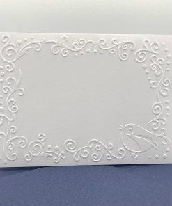 EMB085 Bird Frame embossed cards front