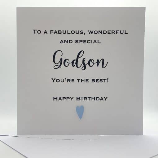 SS040 Special godson youre the best birthday card front