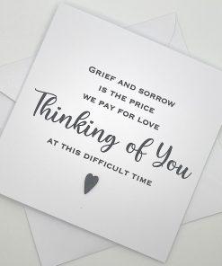 SSC120 Sympathy Card grief and sorrow above
