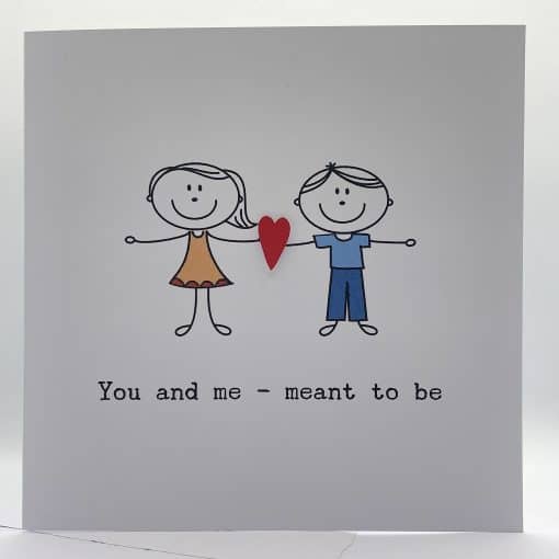 STICK 018 You and me meant to be card front
